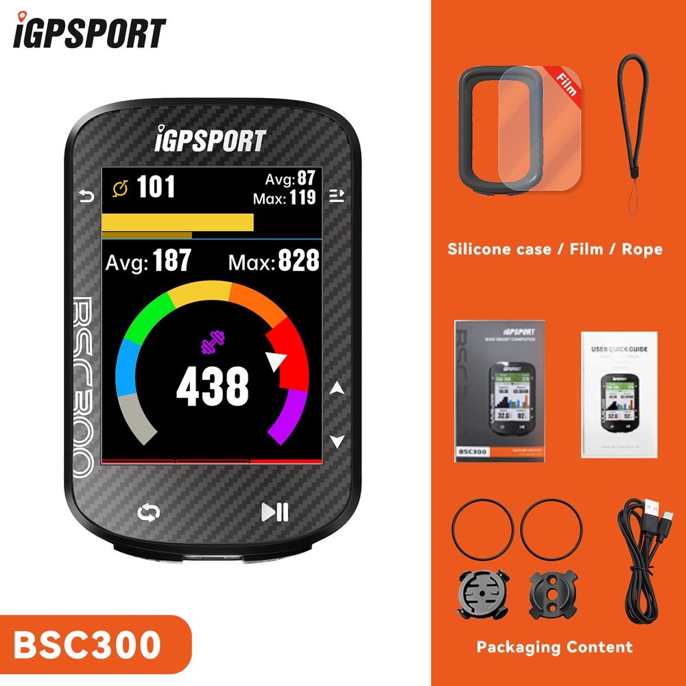 iGPSPORT BSC300 Большой экран 2,6'' GPS Велокомпьютер Велосипедный спидометр