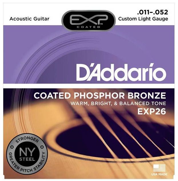 Струны для акустической гитары D'ADDARIO EXP26