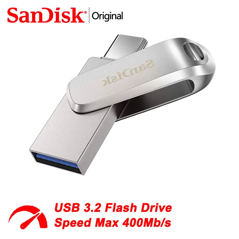 SanDisk USB-флеш-накопитель Ultra Dual Drive Luxe USB Type-C SDDDC4-256G 256 ГБ, перламутровый