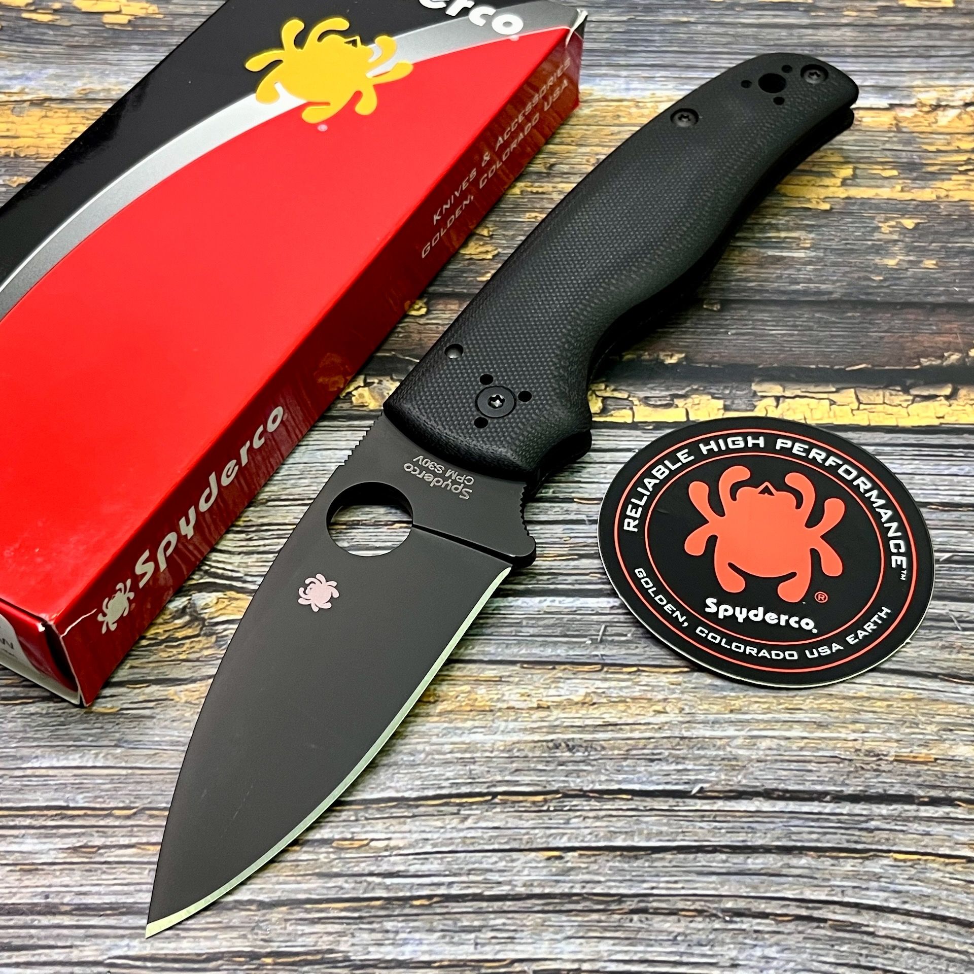 Нож складной Spyderco C229GPBK Shaman, Black Blade