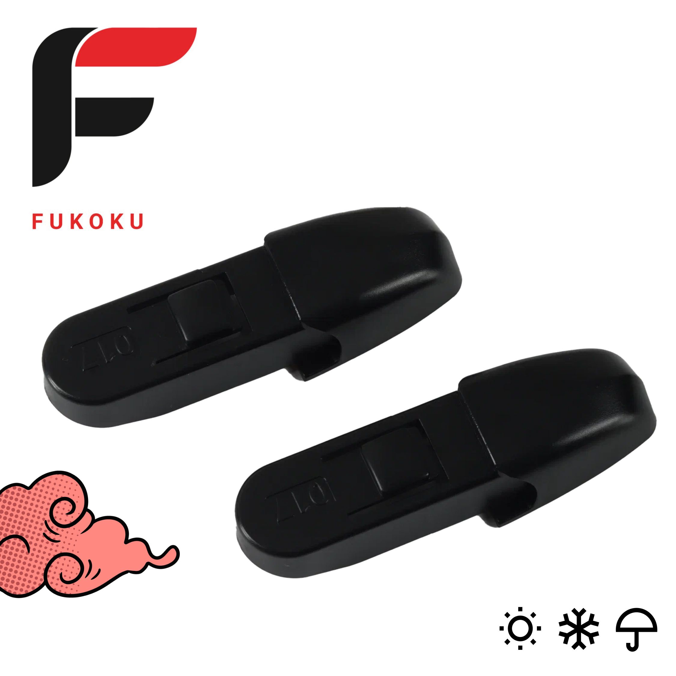 Адаптер Fukoku FA17 Push Button U16mm - 2 шт. Корея. Переходник для щеток стеклоочистителя и дворников автомобиля