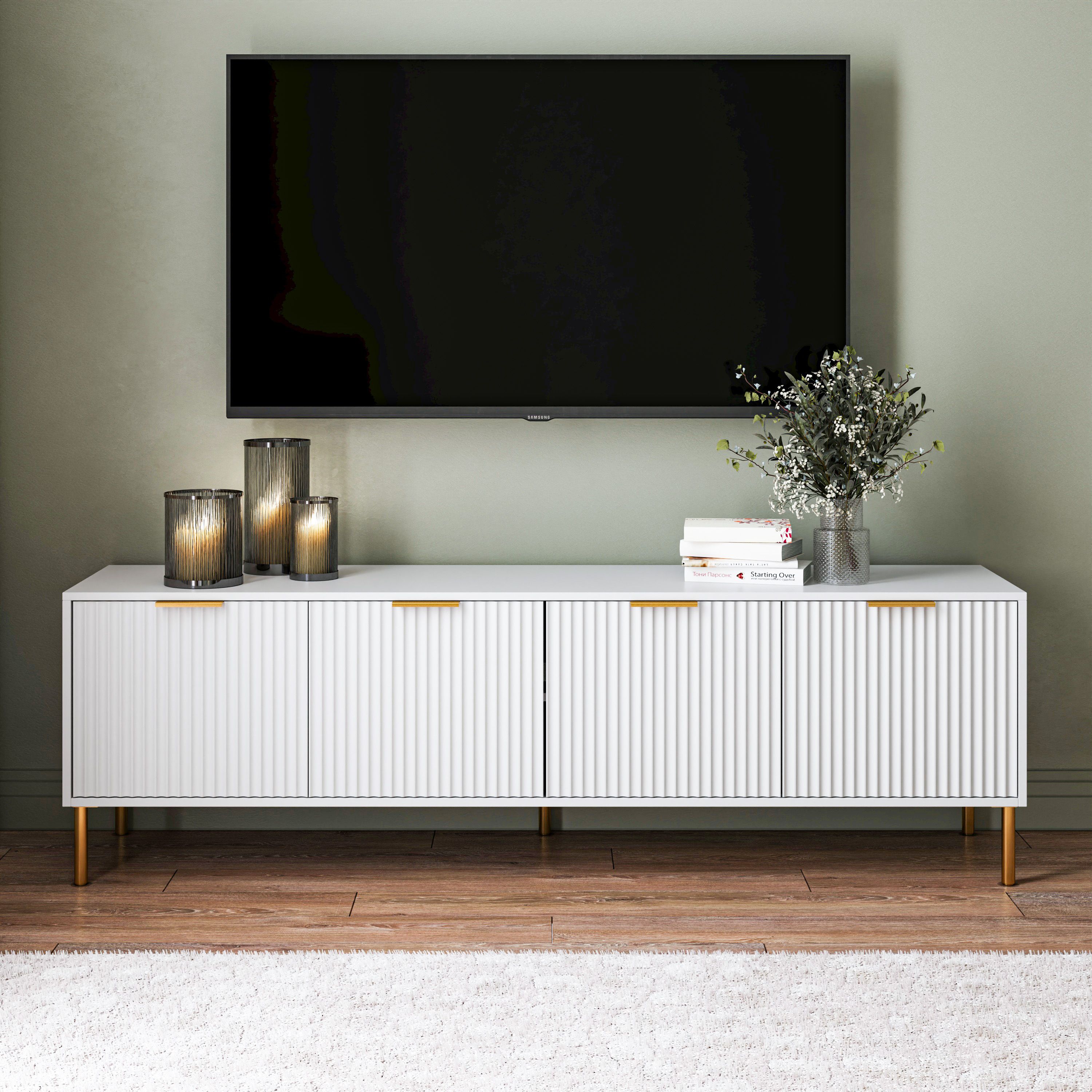Тумба под телевизор BORDO Raenyra, 180*40*55 см, белый купить на OZON по низкой цене (1639752710)