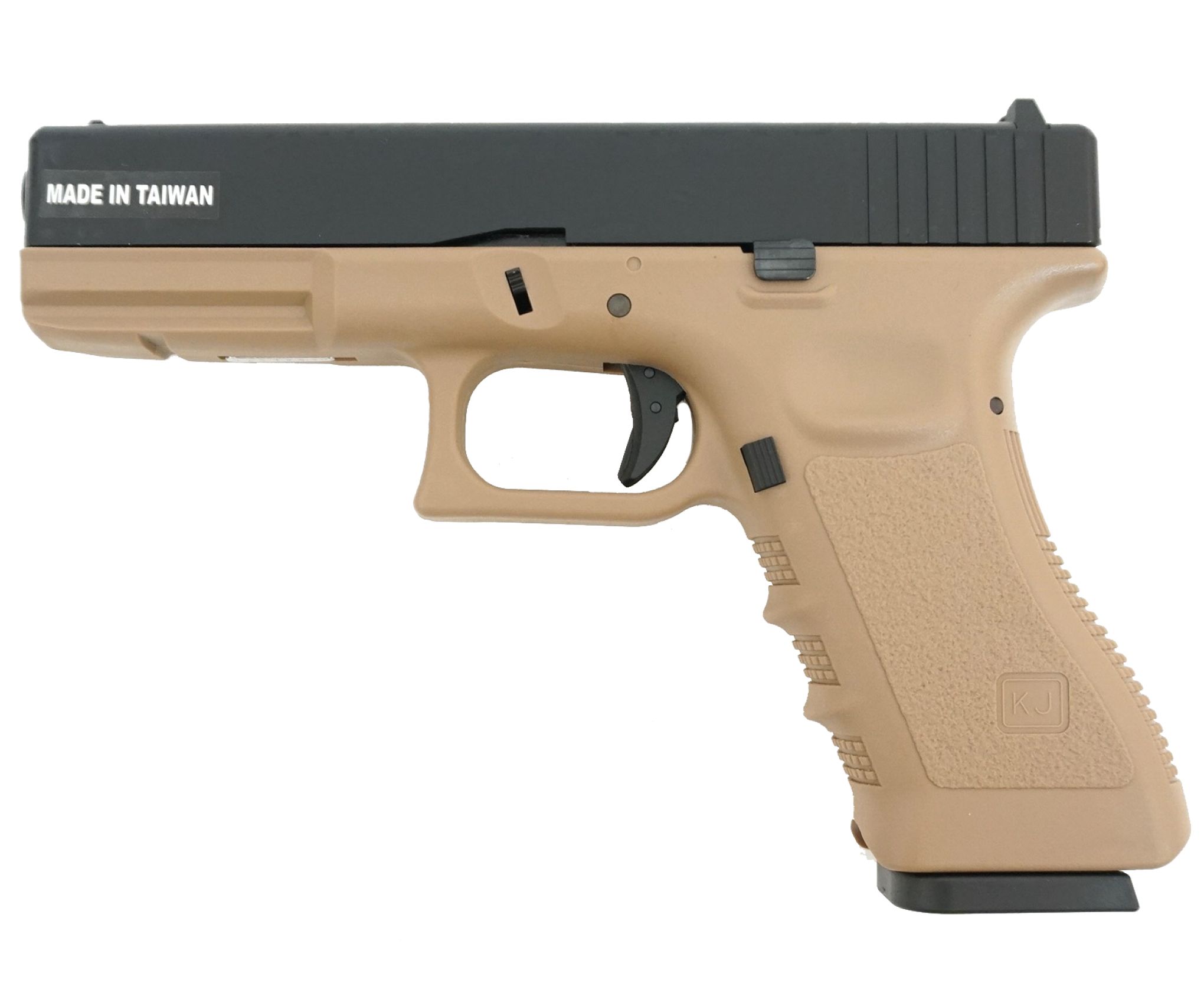 Страйкбольный пистолет KJW KP-17 Glock G17 CO2 Tan, металл. затвор