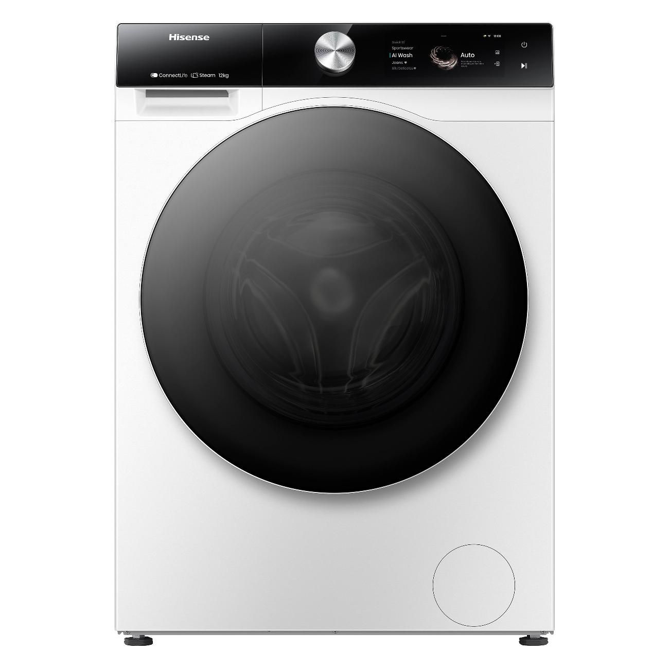 Hisense Стиральная машина WF7S1247BW, белый, черный