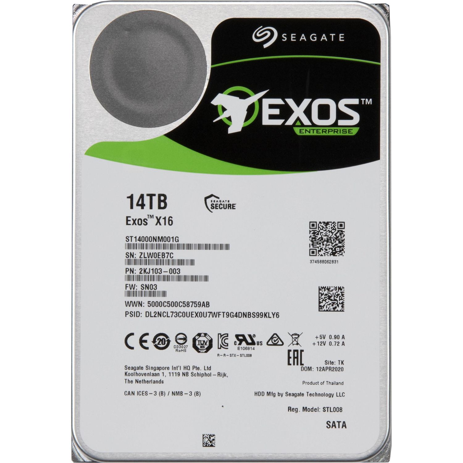 Seagate14ТБВнутреннийжесткийдиск(ST14000NM001G)