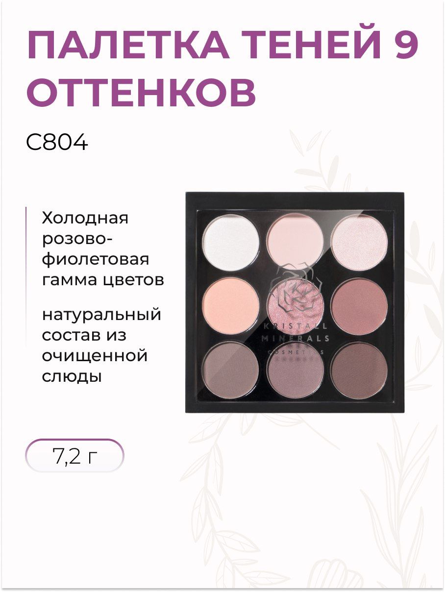 Палетка теней для век С804, 9шт. купить на OZON по низкой цене (496278030)