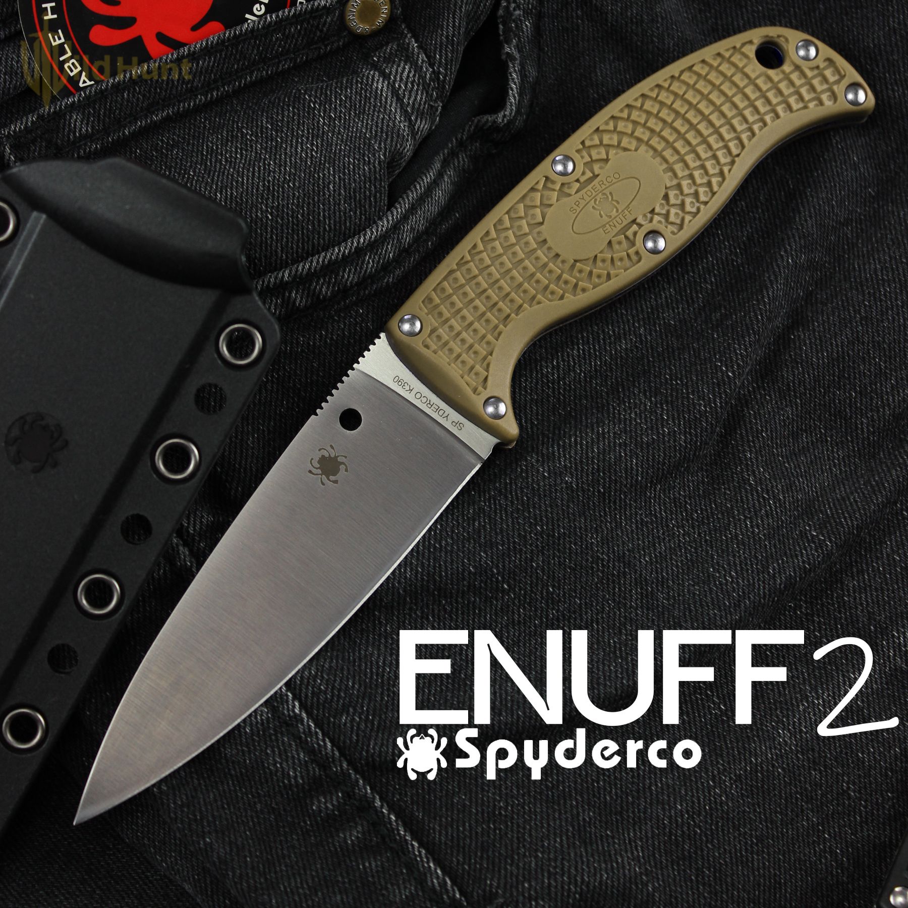 Ножи с фиксированным клинком Spyderco Enuff 2 Khaki