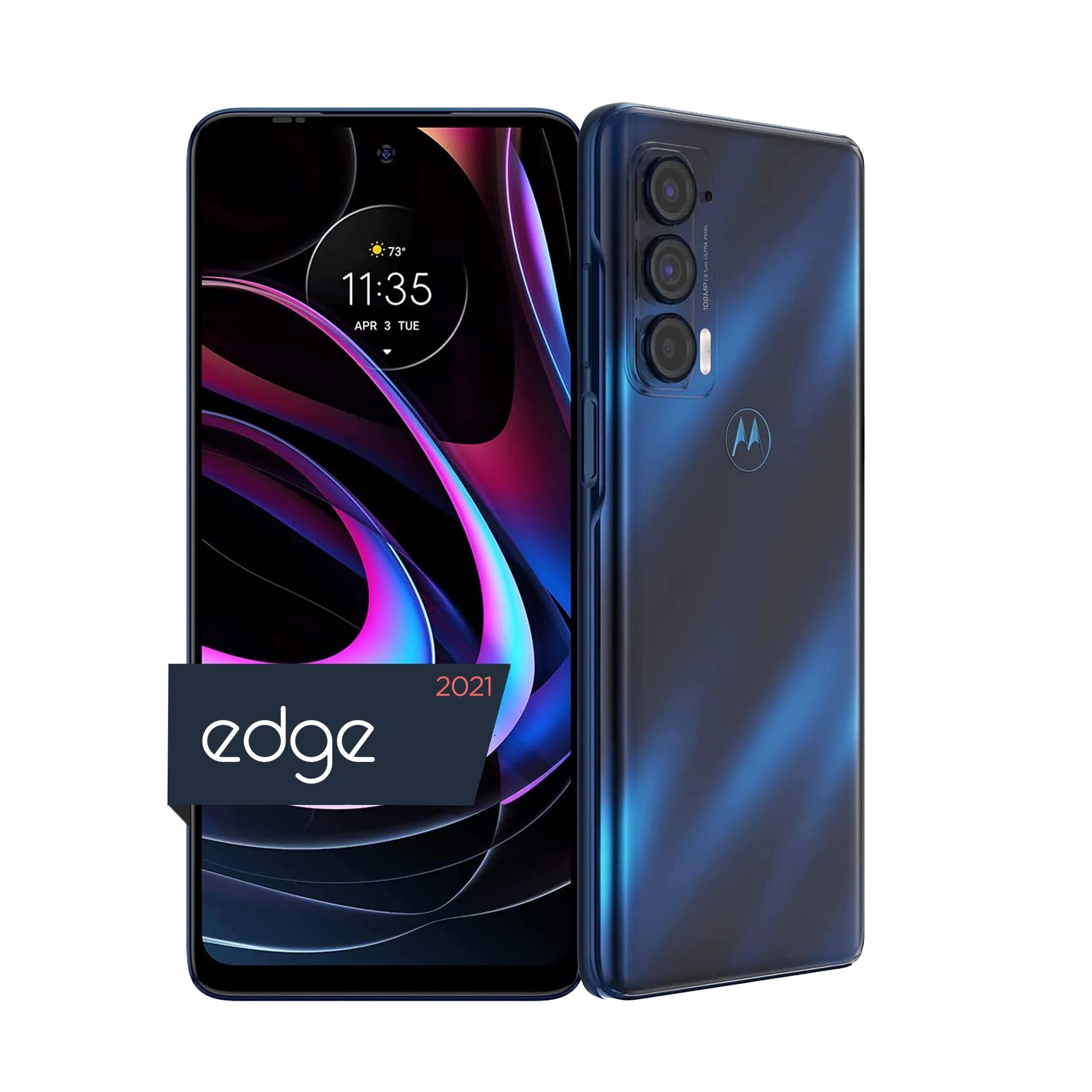 MotorolaСмартфонMotorolaEdge5GUW(2021),6G+256ГБ,6,8дюйма,108-мегапиксельнаяосновнаякамера,аккумулятор5000мАч,смартфон6/256ГБ,темно-синий