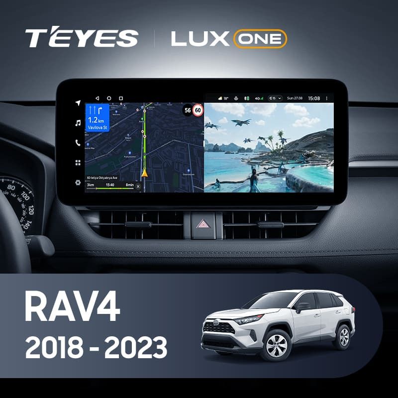 ШтатнаямагнитолаTeyesLUXONE6/128ToyotaRAV45XA50(2018-2023)