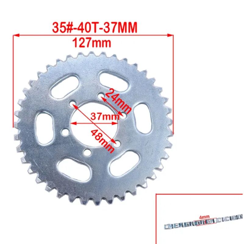 40T58T60T65T75зубьев#35задняязвездочка,совместимасаксессуарамидлямодификациимини-пляжныхавтомобилей49CCDirtPitBikeGoKartQuadBuggyATV