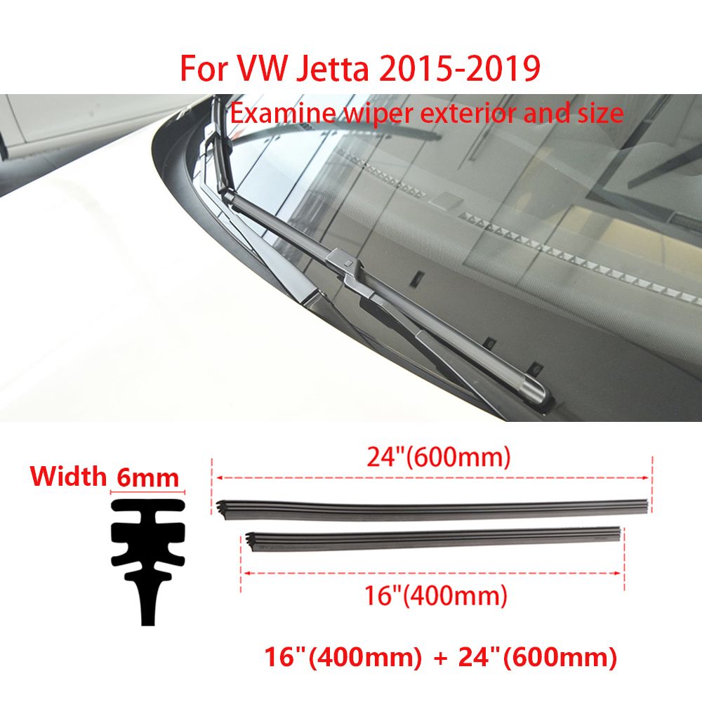 Резинка для стеклоочистителя, арт. Резинка стеклоочистителя Volkswagen Jetta 2416, 60 см + 40 см