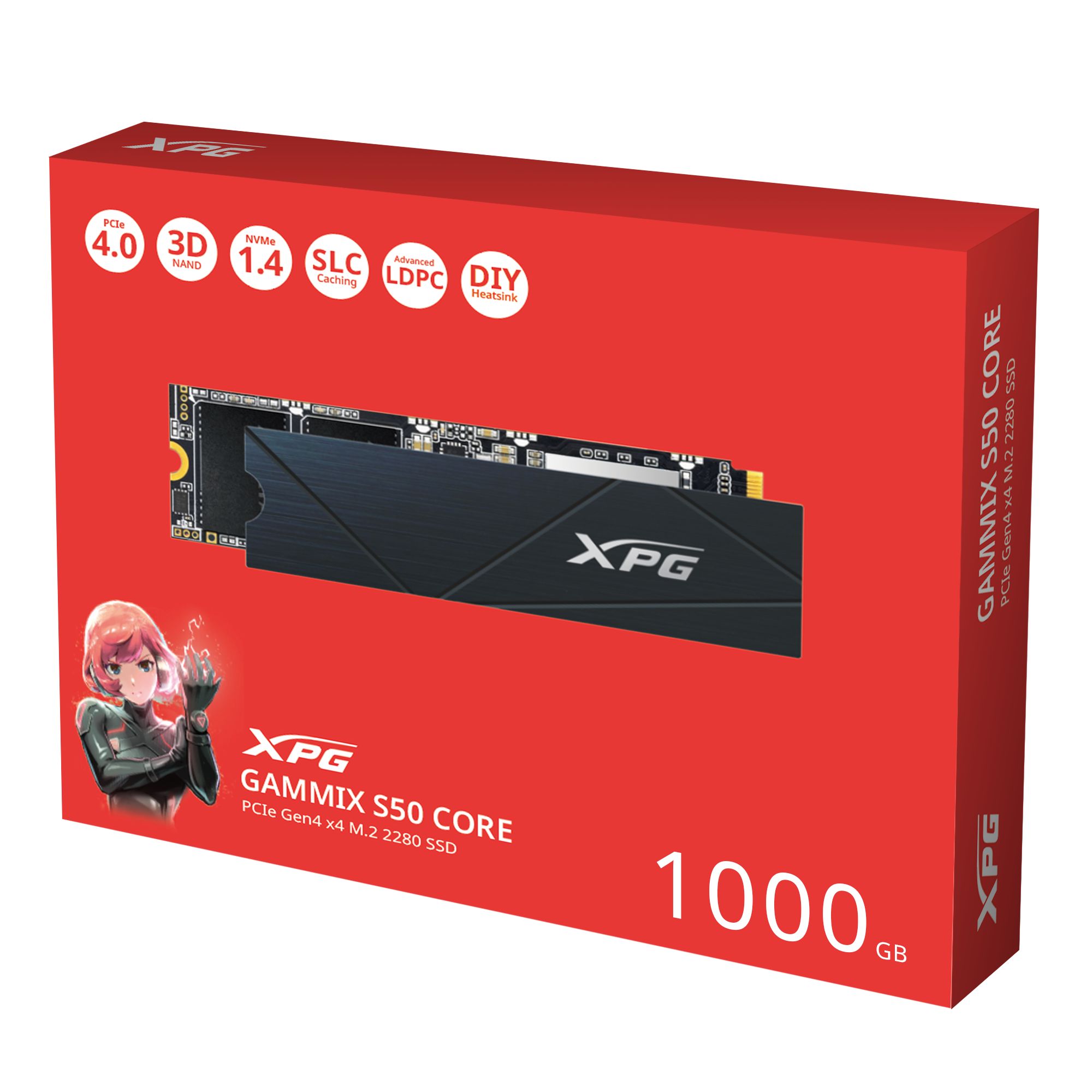 ADATA1ТБВнутреннийSSD-дискGAMMIXXPGS50(SGAMMIXS50С-1000G-CS)