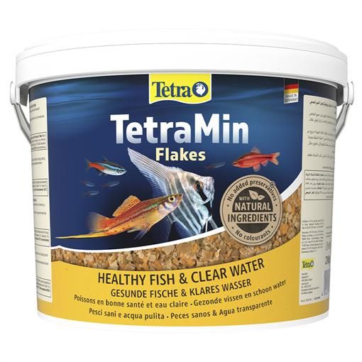 Корм для рыб Tetra TetraMin Flakes 10 л, хлопья для всех видов тропических рыб