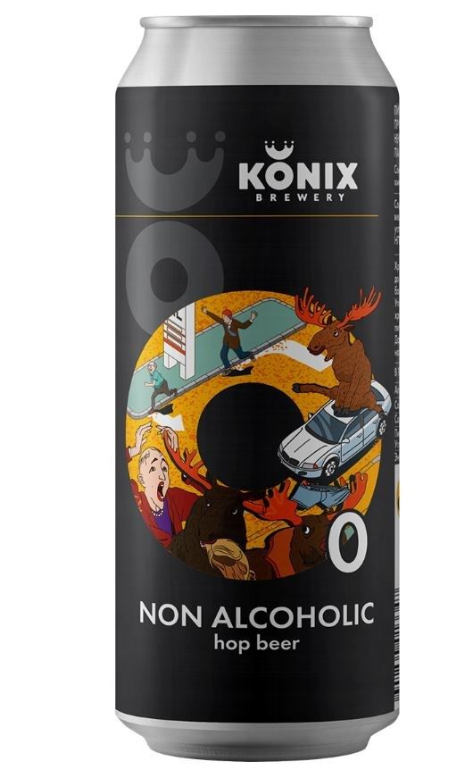 Пиво Konix Brewery Лось Просто лось безалкогольное, 0.45л, 12 штук