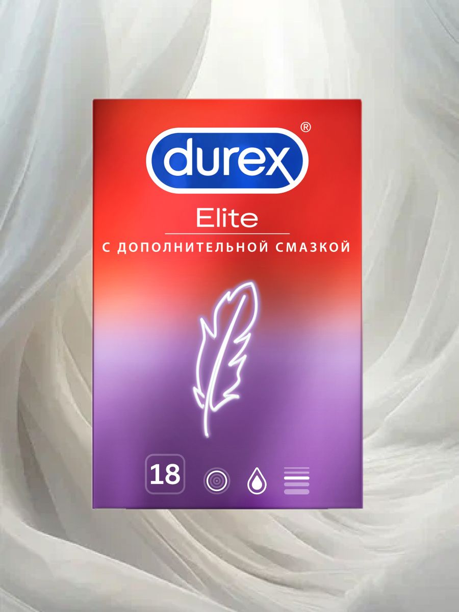 Durex Elite сверхтонкие, с дополнительной смазкой 18 шт