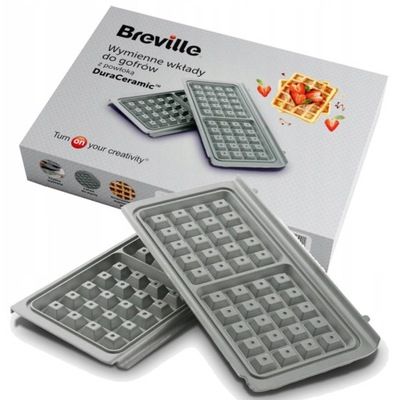 BrevilleВафельницасменныенасадки850Вт,серый