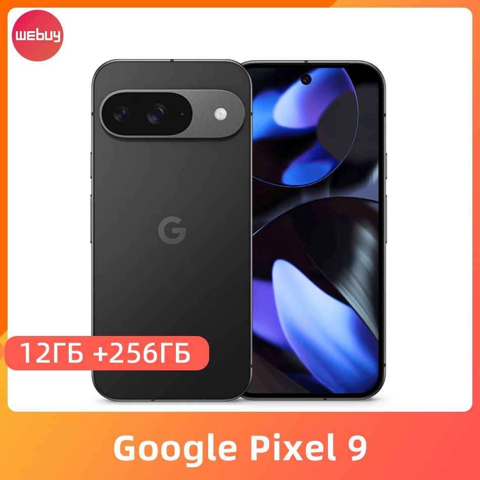 GoogleСмартфонGooglePixel9NFCTensorG46,3"120Гцсветодиодныйполноэкранныйдисплей50-мегапиксельнаякамеразаднеговидаБатареяемкостью4700мАч12/256ГБ,черный