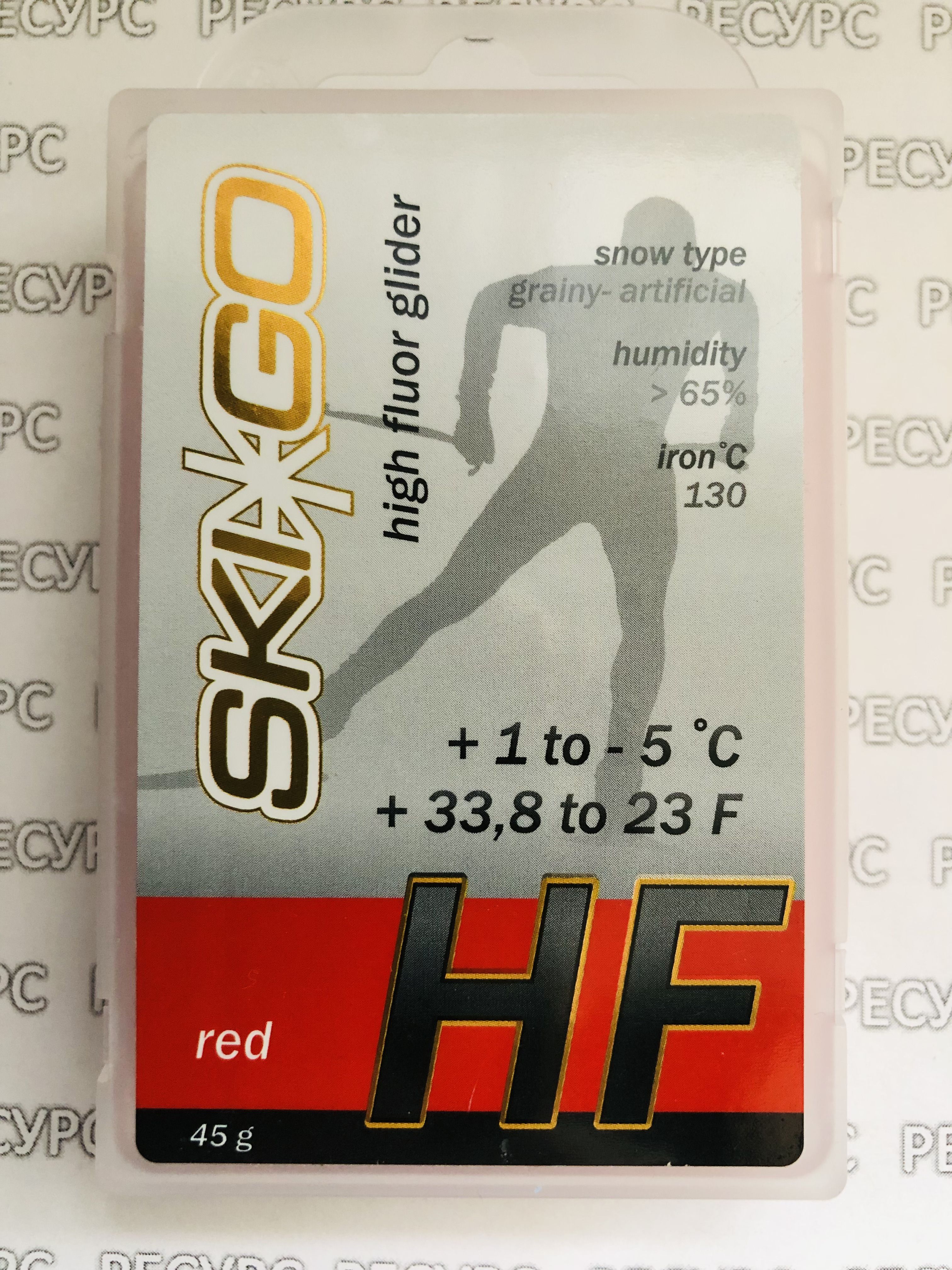 Парафин SkiGo HF Red +1-5 45g