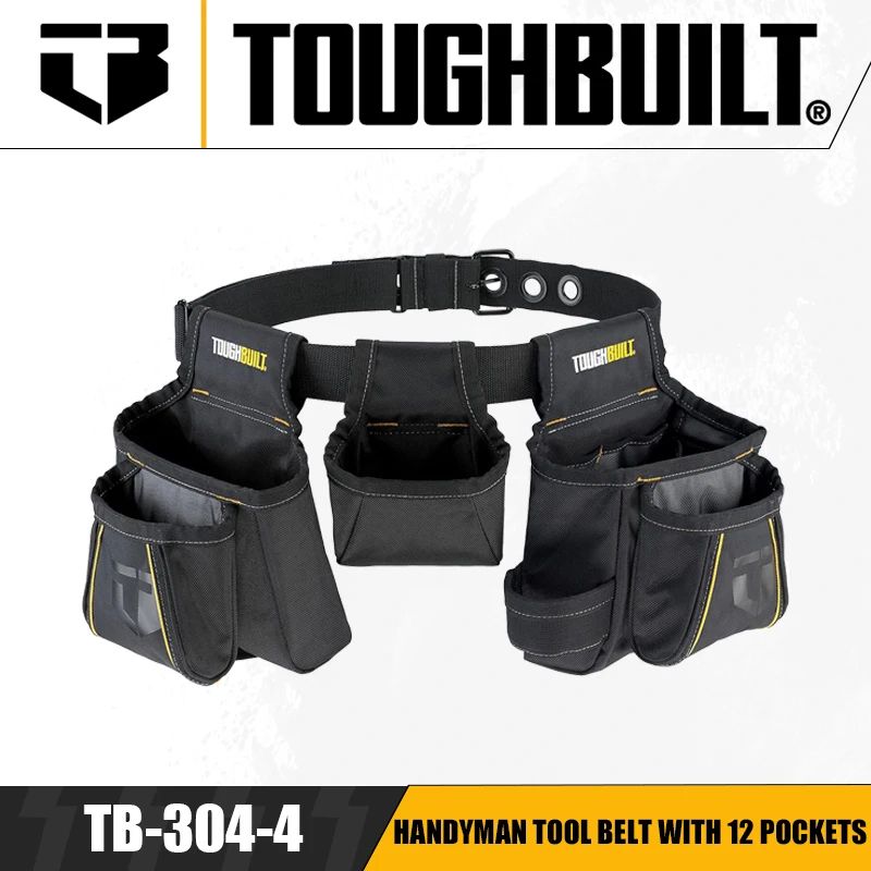 TOUGHBUILTTB-304-4ПоясдляинструментовHandymanс12карманамиСумкадляинструментов