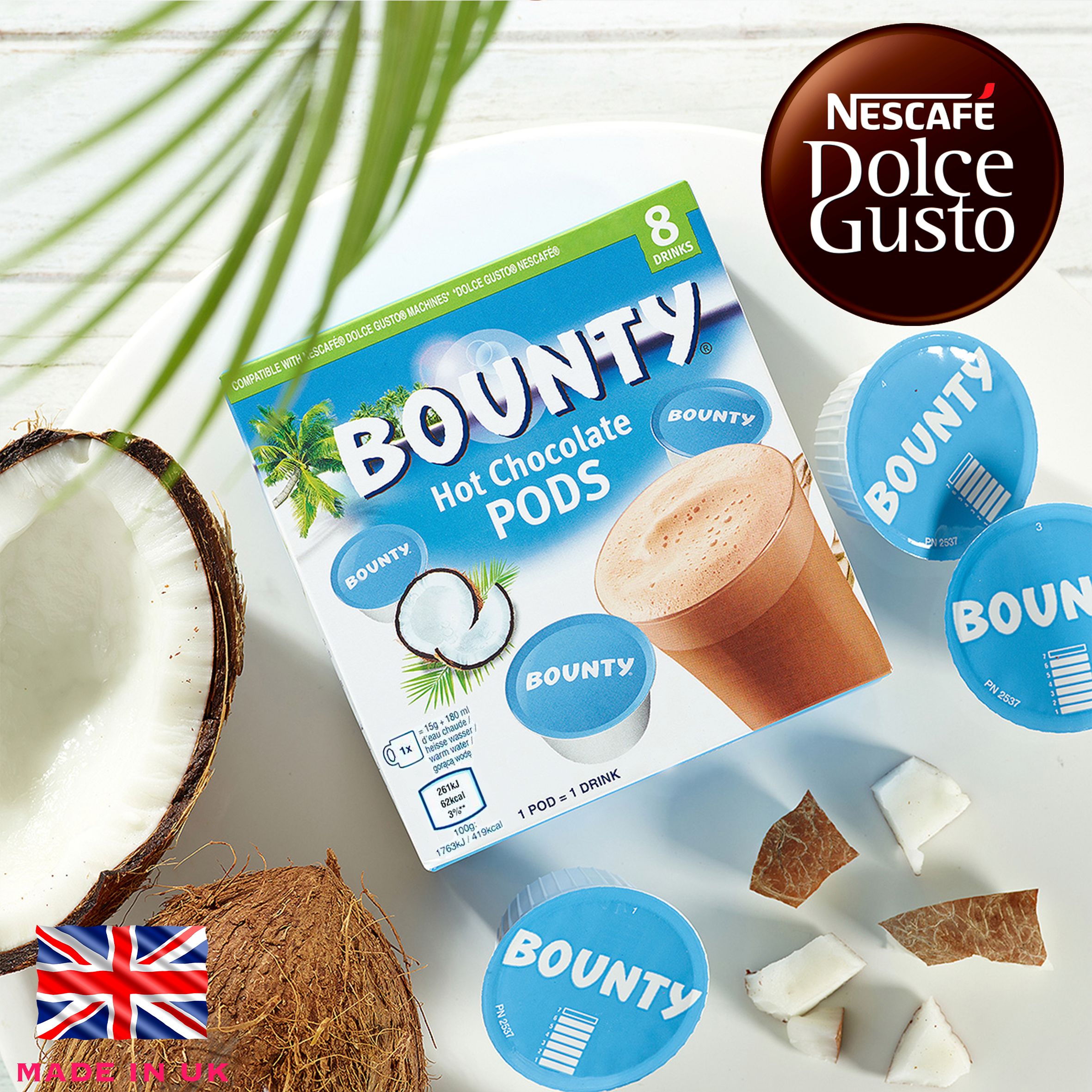 Горячий шоколад в капсулах Dolce Gusto Bounty Chocolate, 8 шт 120 г