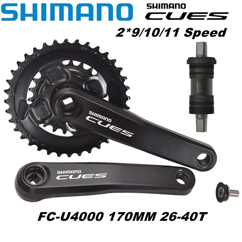 ShimanoCuesFC-U4000,системавелосипедныхшатунов,включаяBB-UN101,40-26T,170мм,скорость2x11/10/9