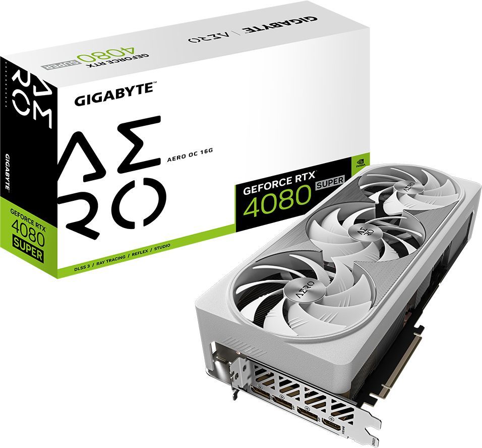 Gigabyte Видеокарта GeForce RTX 4080 SUPER GV-N408SAERO OC-16GD 16 ГБ (GV-N408SAERO OC-16GD)