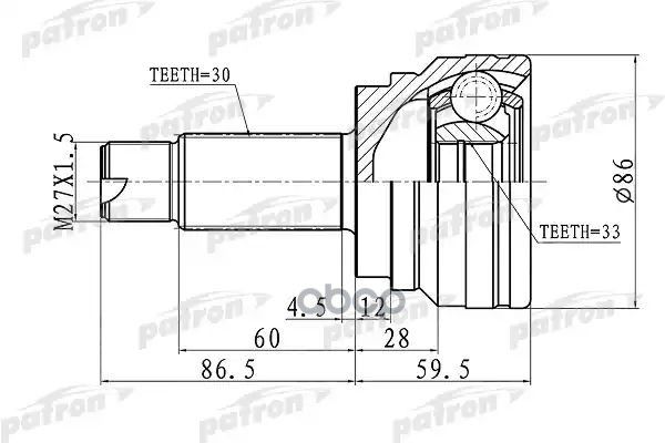 Шрус PATRON арт. PCV3006