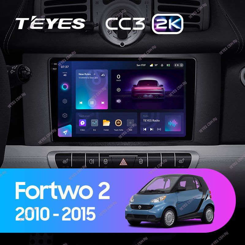 ШтатнаямагнитолаTeyesCC32K6/128Mercedes-BenzSmartFortwo2(2010-2015)F1