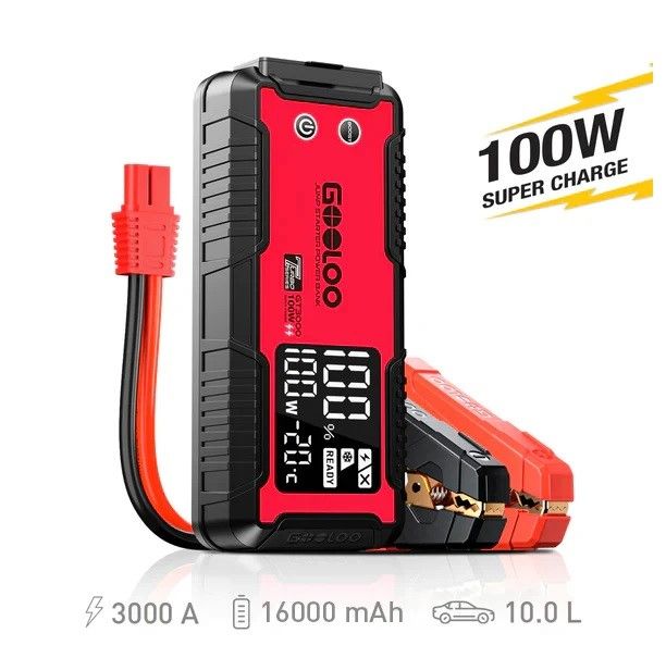 АвтономноепусковоепортативноеустройствобустерGooloo22800mAh3000AJumpstarter.Powerbank.