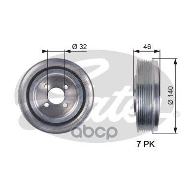 Шкив Коленвала 7845-10082 Gates арт. TVD1078