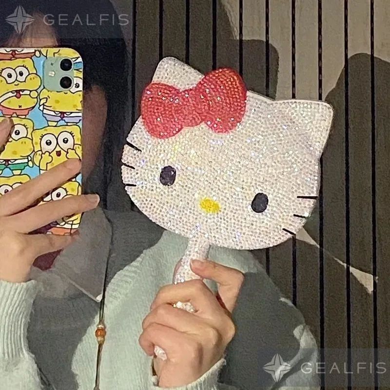 Зеркало с ручкой Hello kitty Hello kitty, упаковка из алмазного материала