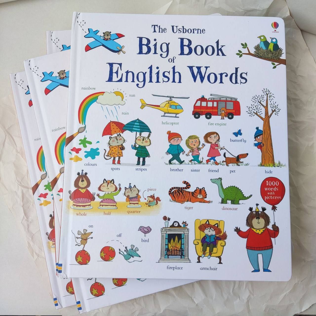 Детская книга Usborne 0+ Big Book English Words