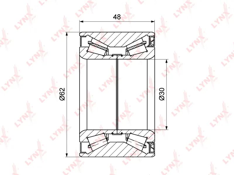 К-кт подшипника ступицы зад./ Citroen C4, Peugeot 207/307 1.4-2.0i/HDi 06>