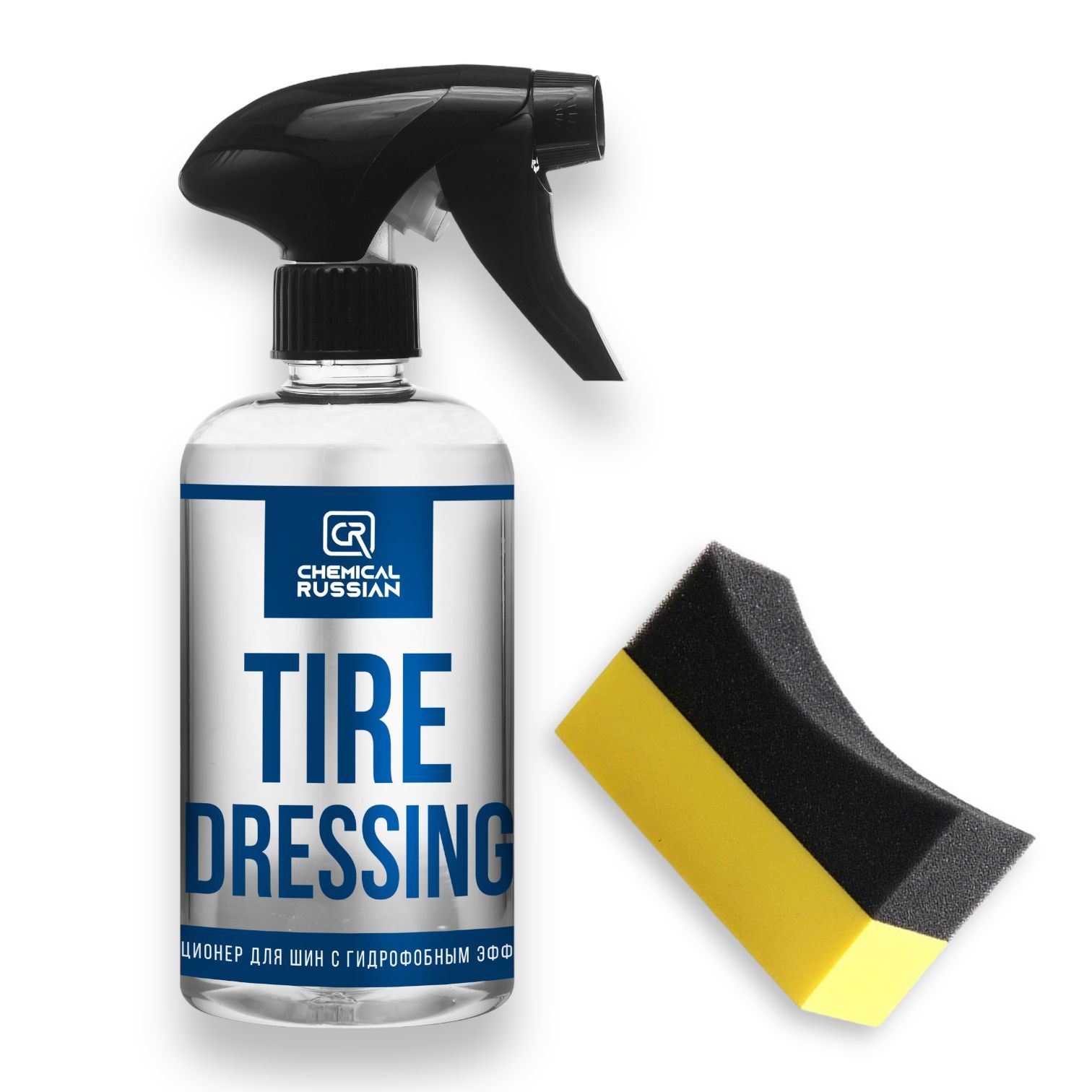 Комплект для чернения резины - Tire Dressing с аппликатором Tire Pad желтый, Chemical Russian