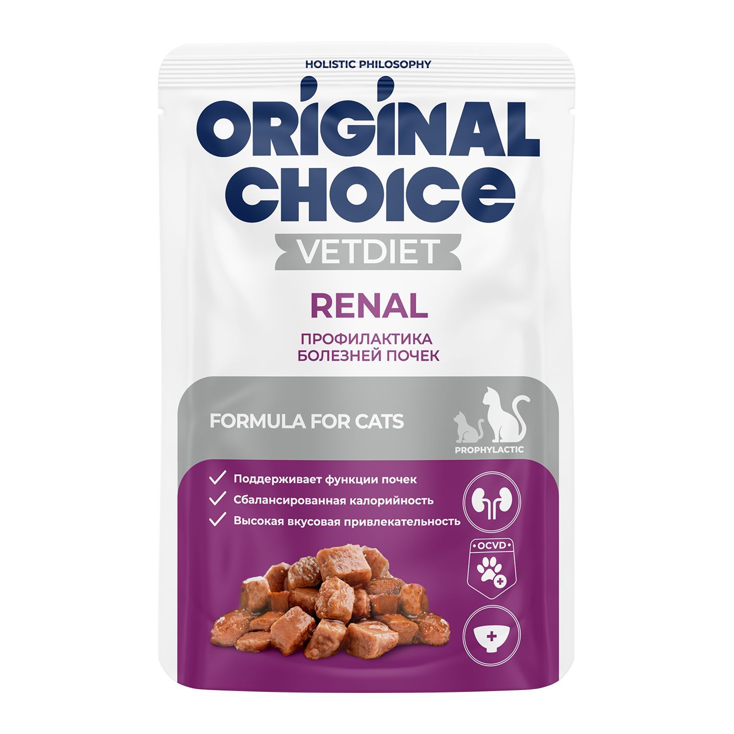 Влажный корм для кошек Original Choice Vetdiet Renal профилактика болезней почек,упаковка 14 х 85 гр