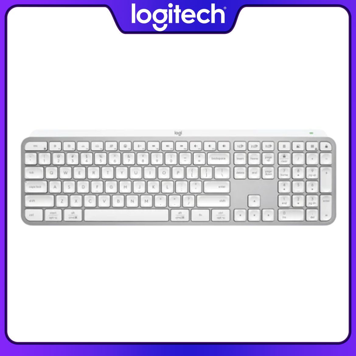 LogitechКлавиатурабеспроводнаяLogitechMxKeysS,Английскаяраскладка,серый