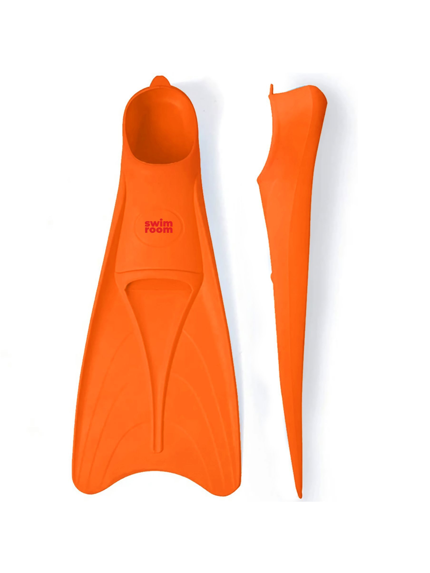 Ласты SwimRoom Длинные ласты для плавания SwimRoom Silicone Long Fins, размер 34-36, цвет оранжевый Для плавания