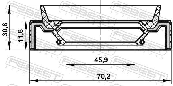 Сальник Полуоси 45.9X70.2X11.8X30.6