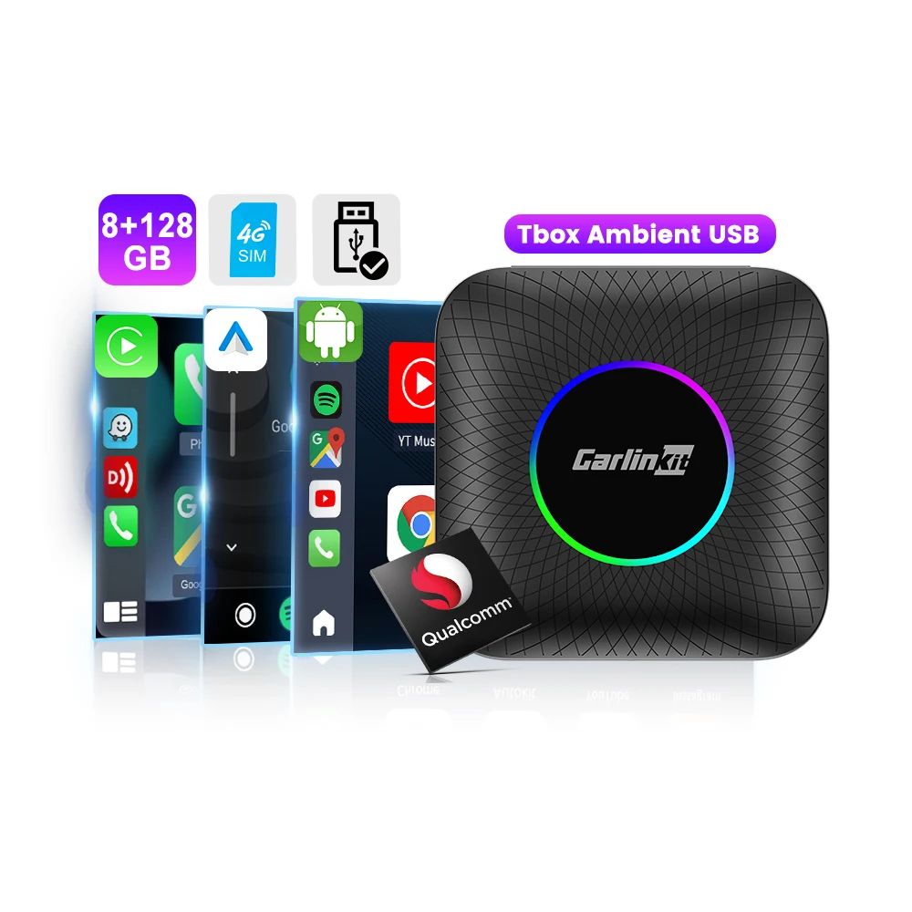 CarlinkitCarPlayAIBox,Android13,8G+128G,АвтомобильныйUSBПортативный,БеспроводнойАдаптерCarPlay