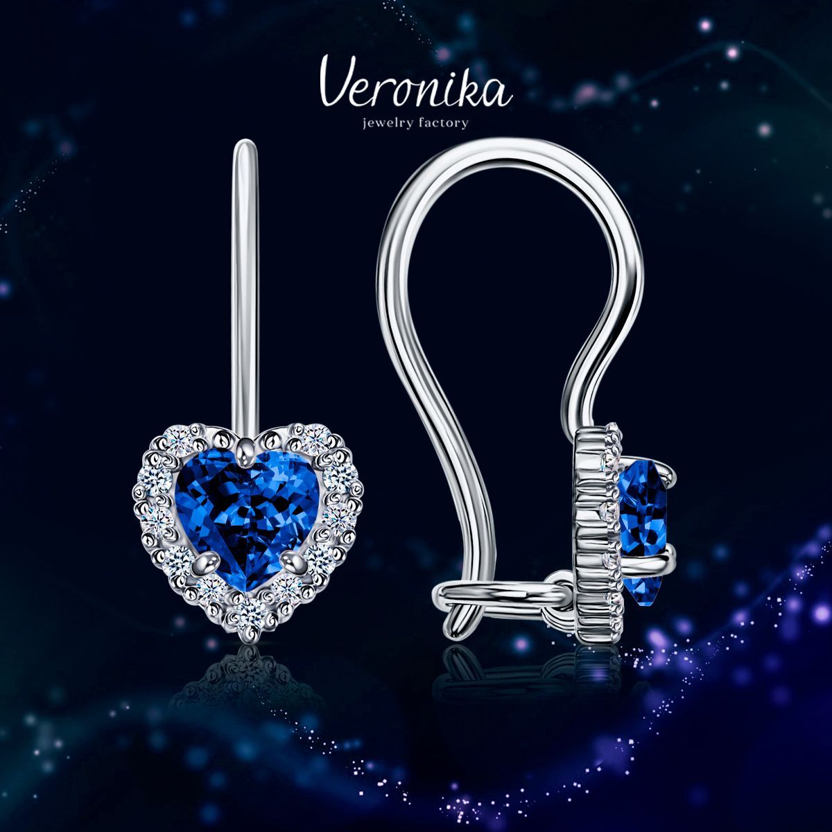 Veronika jewelry factory Серьги женские серебро 925 пробы