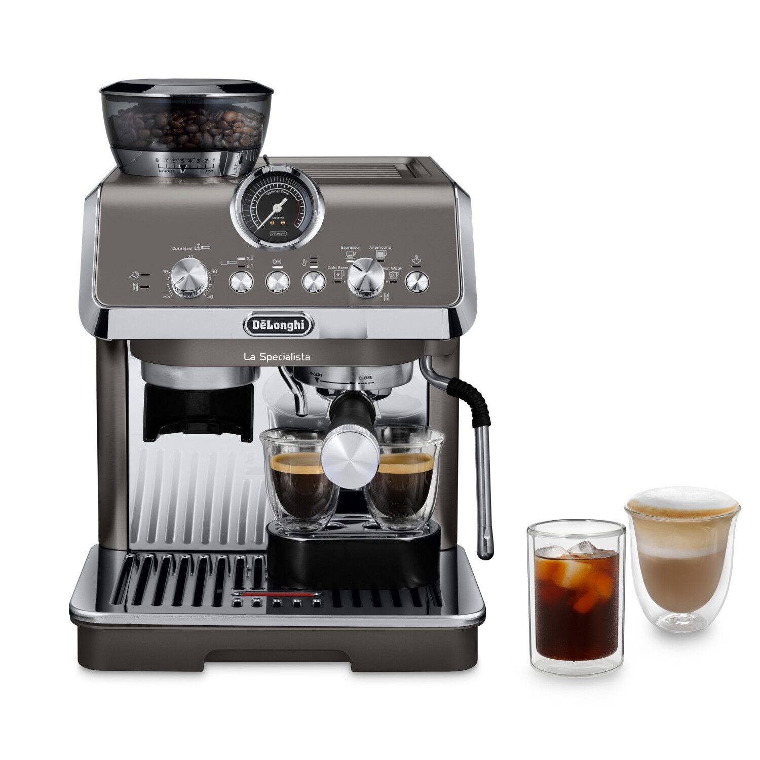 DeLonghi Автоматическая кофемашина EC9255, серый металлик, темно-серый