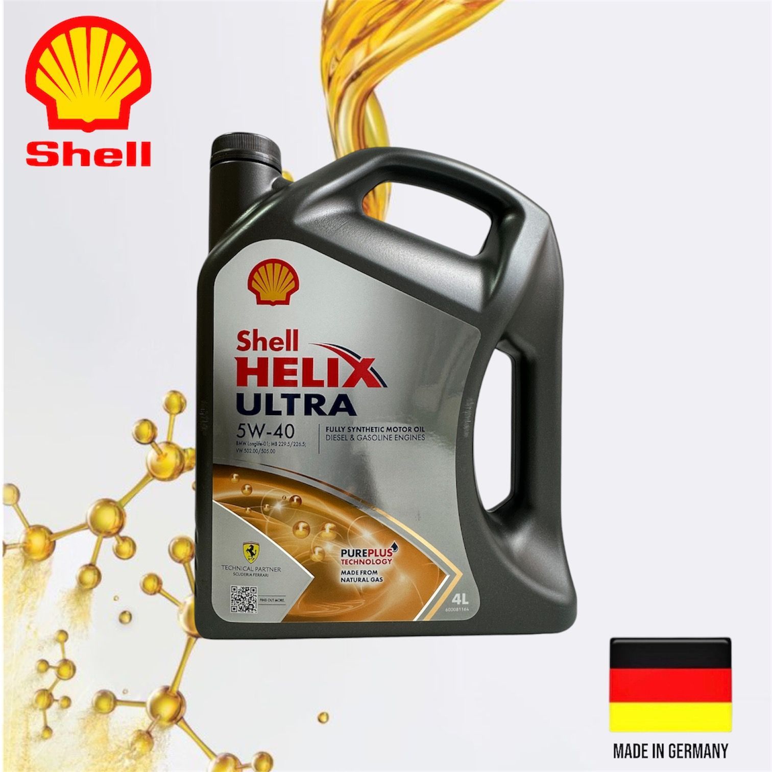 Shell HELIX ULTRA 5W-40 Масло моторное, Синтетическое, 4 л