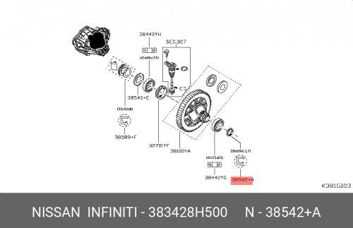 Сальник дифф.NISSAN MAXIMA CA33 2000>