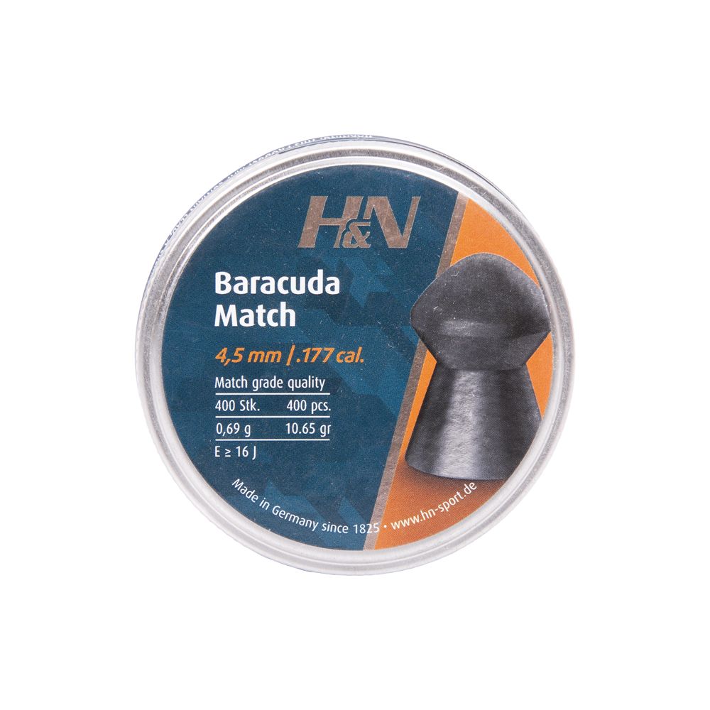Пуля пневм. H&N Baracuda Match, 4,5 мм., 10,65 гран (500 шт.), 00000430