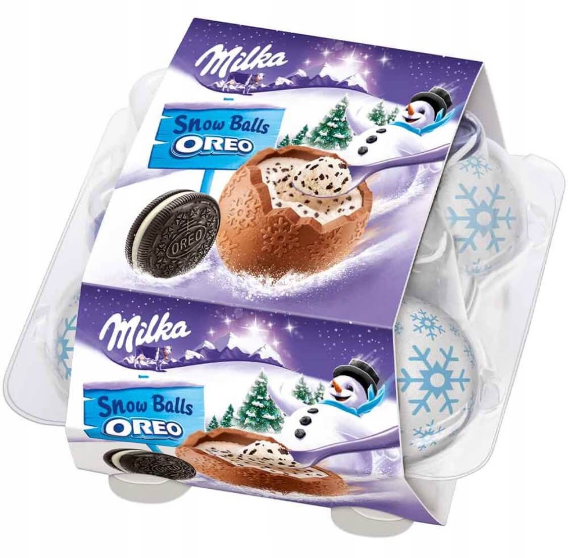 Milka Oreo Snowballs шоколадное яйцо с начинкой 112g