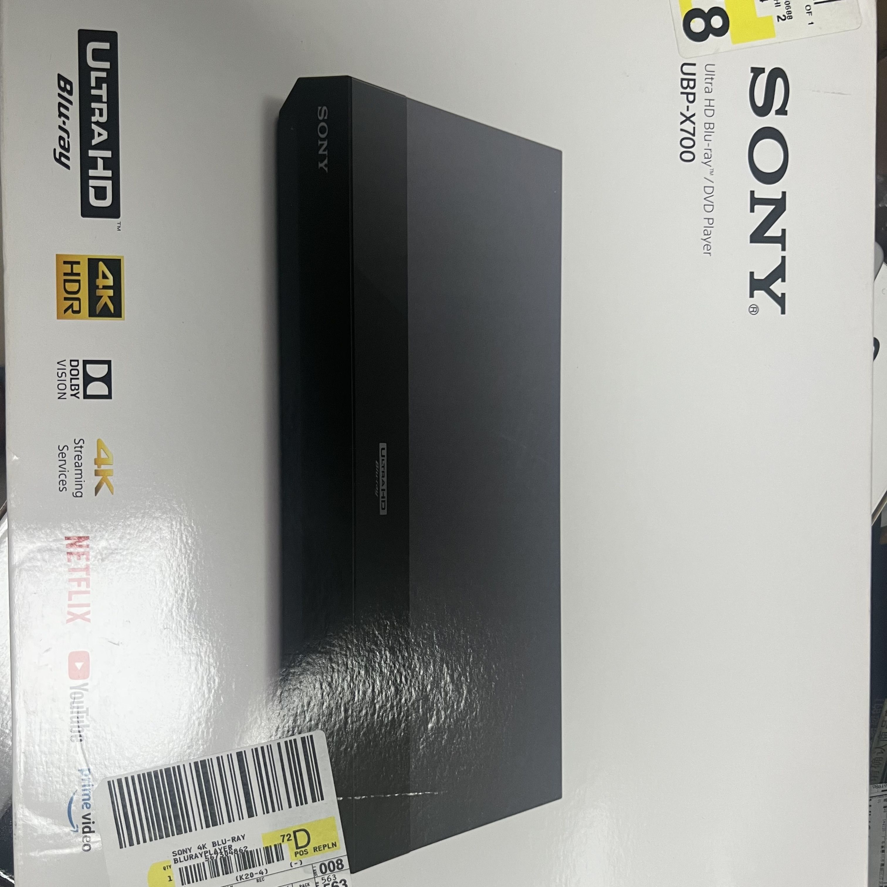 Ultra HD Blu-ray-плеер Sony UBP-X700 Smart Ultra HD (Blu-ray-плеер Зона А),Совершенно новая, нераспечатанная версия для США.