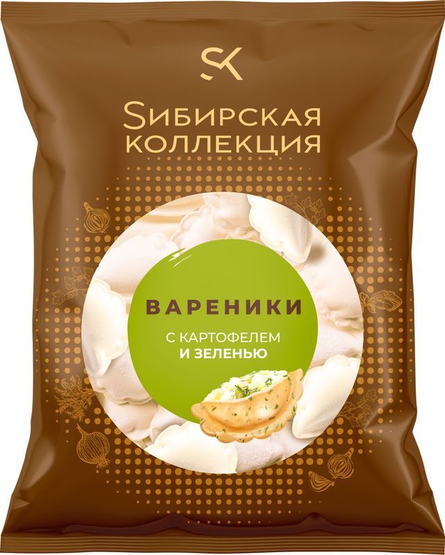 Вареники Sибирская Kоллекция с картофелем и зеленью 500г