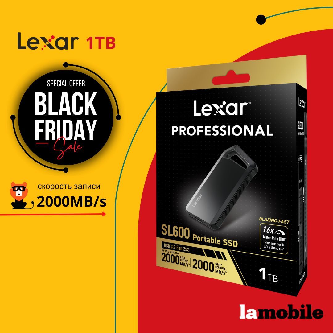 Внешний SSD-накопитель Lexar Professional SL600 1TB USB 3.2 Gen 2x2