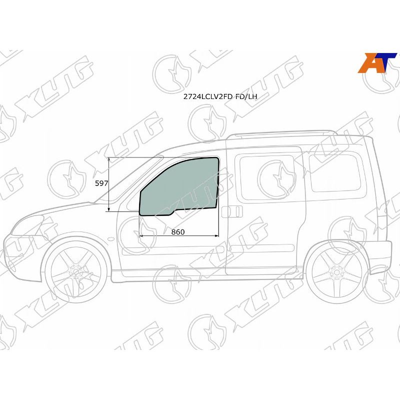 Стекло двери передней левой для Ситроен Берлинго М49 1996-2002, Citroen Berlingo M49 стекло двери передней левой XYG 2724LCLV2FD FD/LH