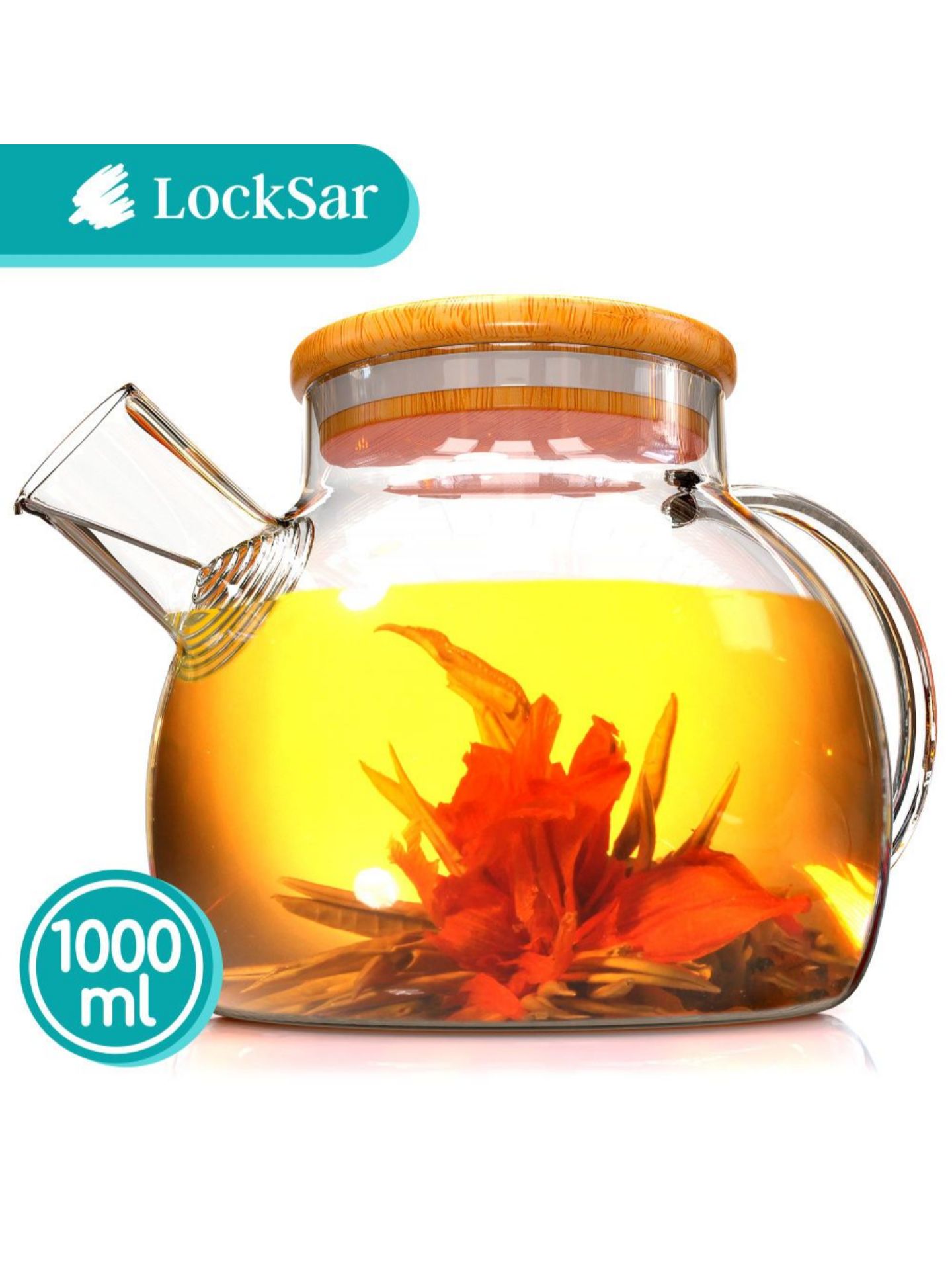 Чайникзаварочный,стеклянныйскрышкойифильтромпружинкой,Loskar,1000мл